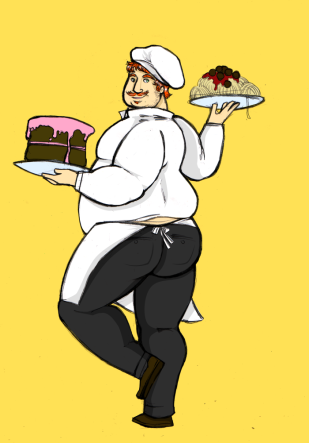 Fat Chef Cartoon